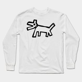 Dog Doodle Black Long Sleeve T-Shirt